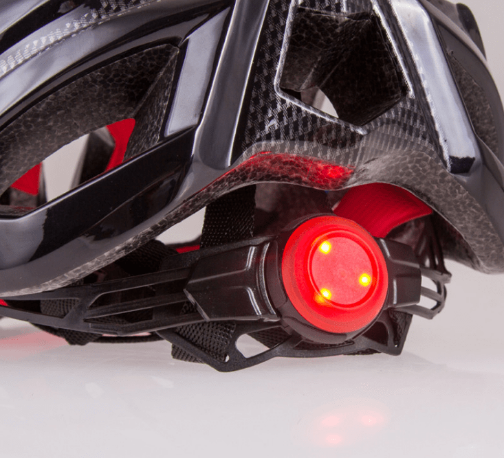 Bicycle Helmet with a Rear Light
