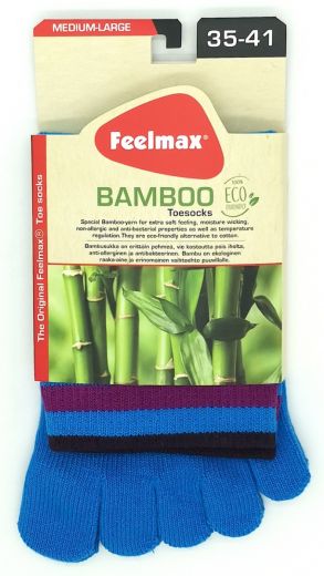 Bambu tåstrømper, stribet