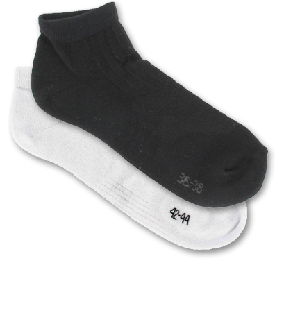 Sneaker Sox, sport, sort/hvid (str. 36-47)