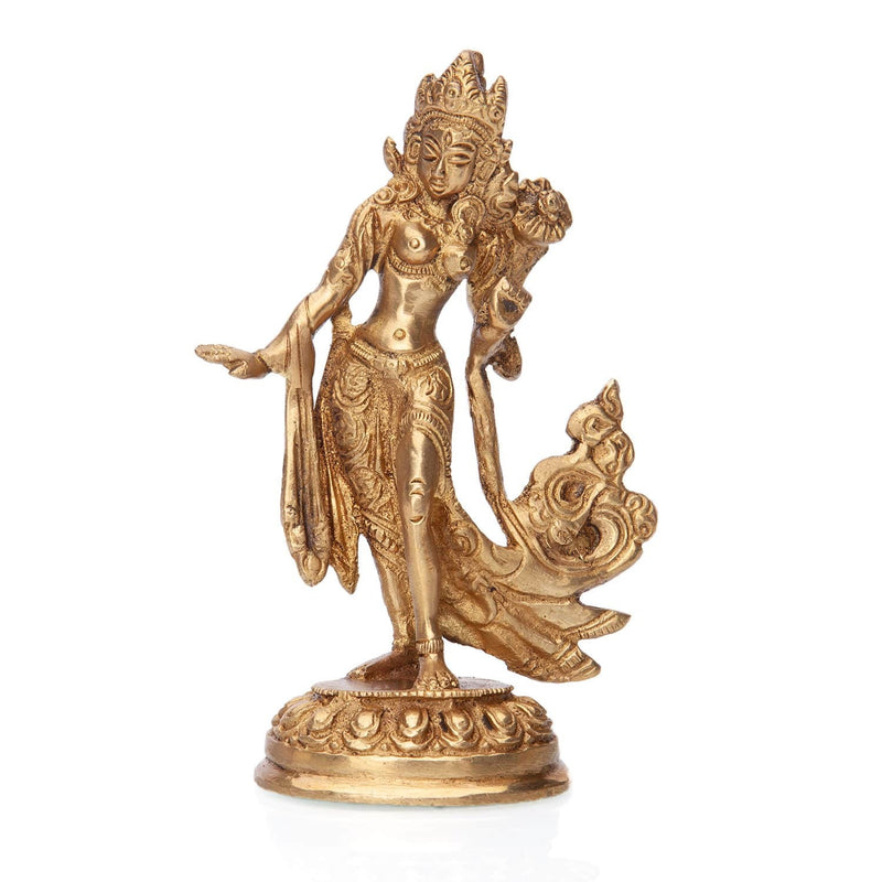 Dansende Tara-statue, messing