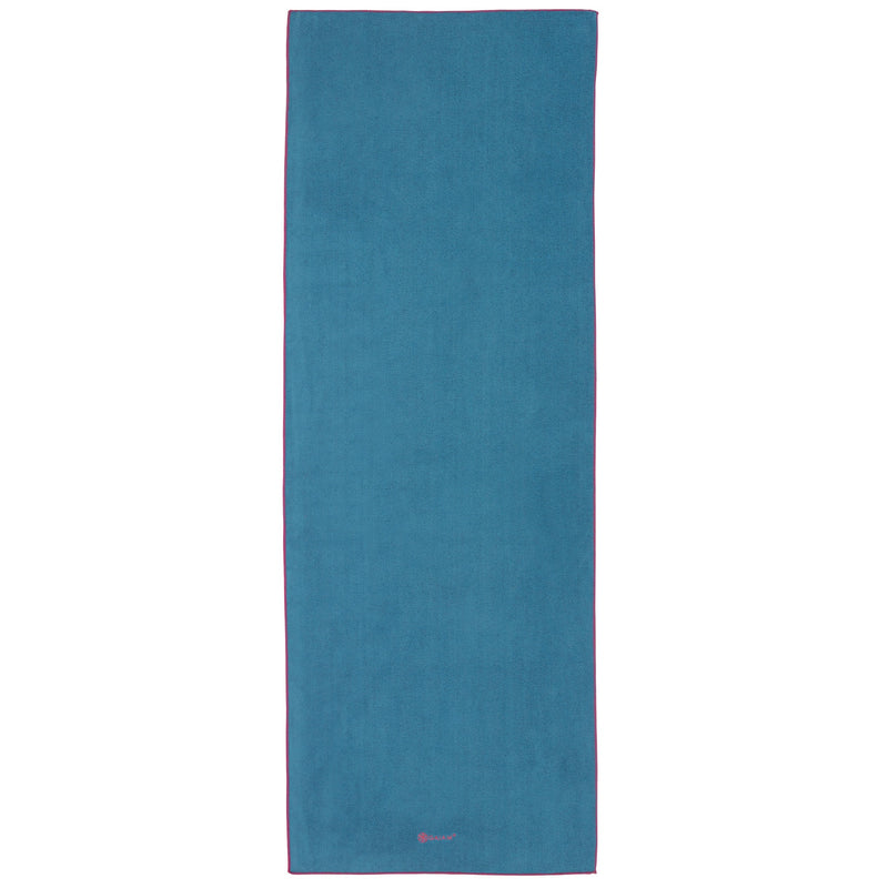 Yogahåndklæde, blå/fuchsia