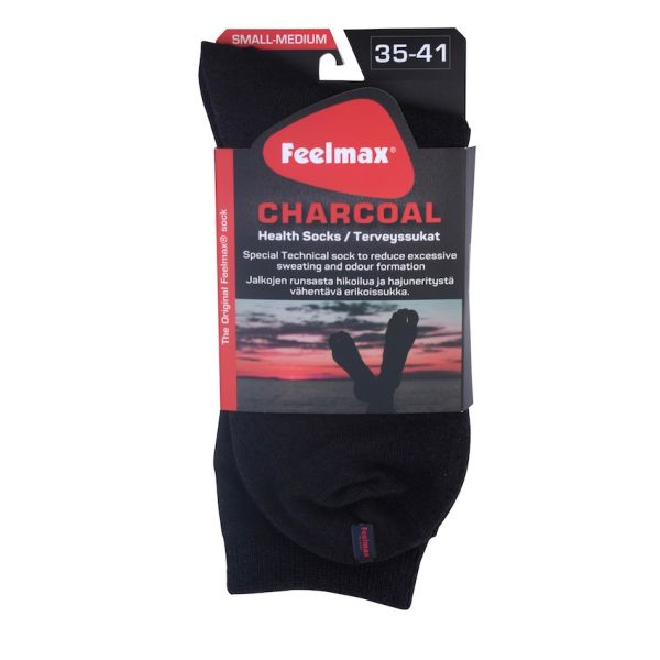 Feelmax - Charcoal med hæl, traditionel sok